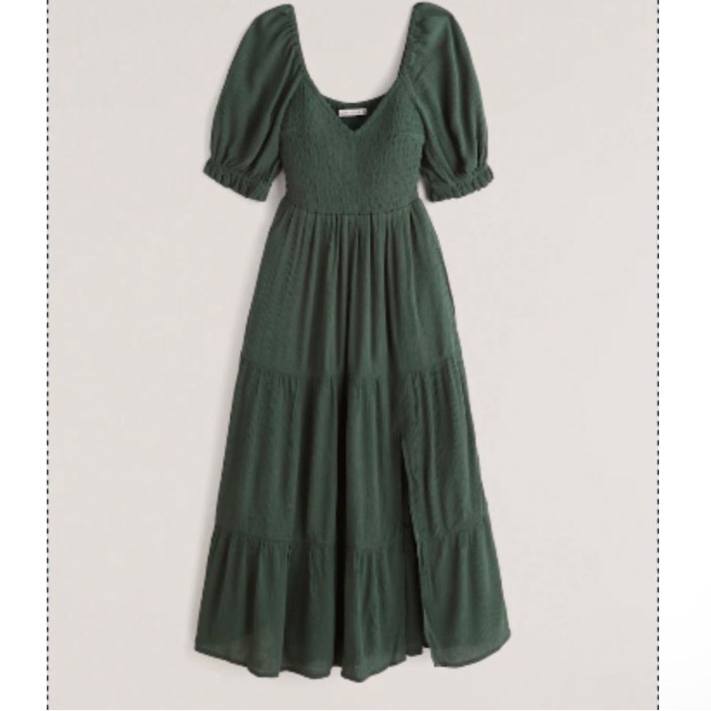 Dark Green Abercrombie Midi dress